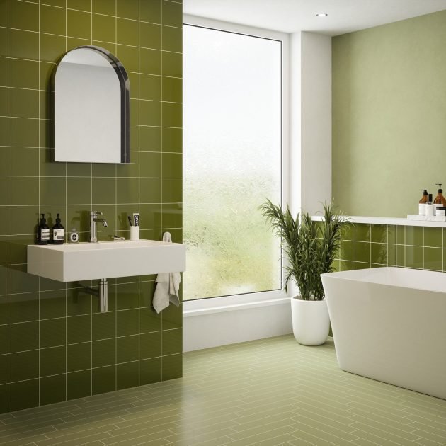Johnson Prismatics Wall Tiles Olive Gloss - 150 x 150mm - PRG117
