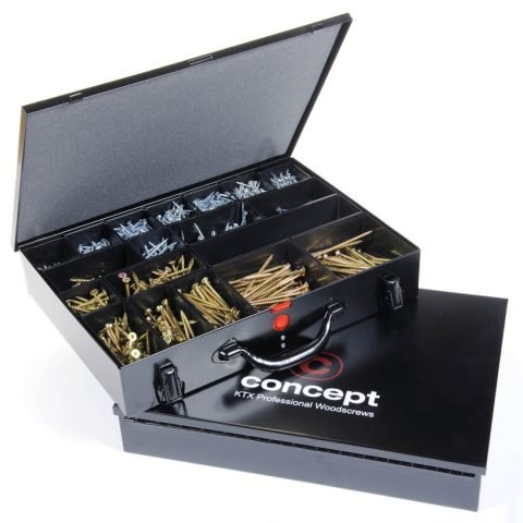 KTX Gold Steel Screw Case - Qty 1700 Mixed Size