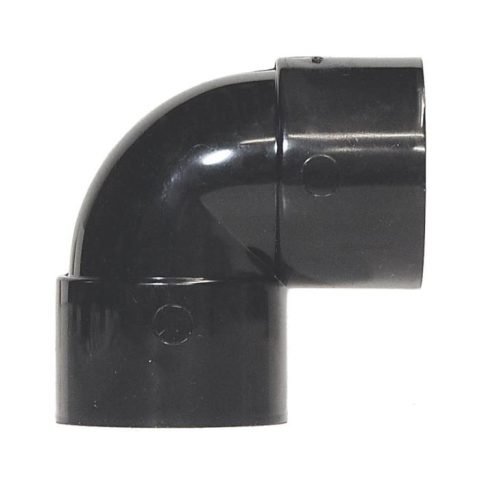 Aquaflow 90° Solvent Weld Knuckle Bend – 50mm – Black