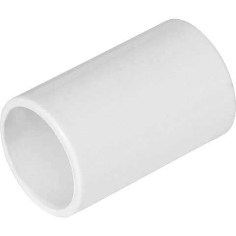 Aquaflow Solvent Weld Overflow Straight Coupling 21.5mm - White