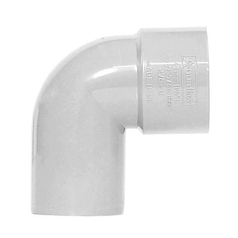 Aquaflow 92° Solvent Spigot Bend- 40mm – White