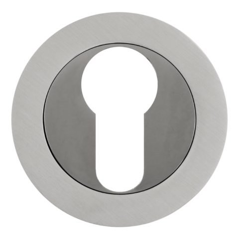 Eclipse Insignia Euro Escutcheon - Satin Nickel/Black Nickel
