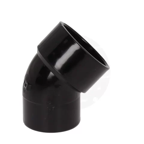 Aquaflow 45° Solvent Spigot Bend- 40mm – Black
