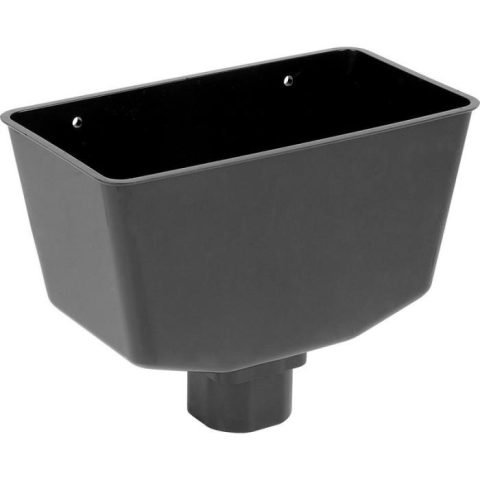 Aquaflow 112mm Half Round Gutter Hopper - Black