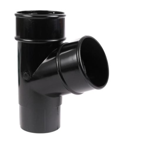 Aquaflow Downpipe 112.5° Branch Tee - 68mm - Black