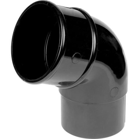 Aquaflow Downpipe 112.5° Offset Bend - 68mm - Black