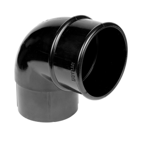 Aquaflow Downpipe 92.5° Offset Bend - 68mm - Black