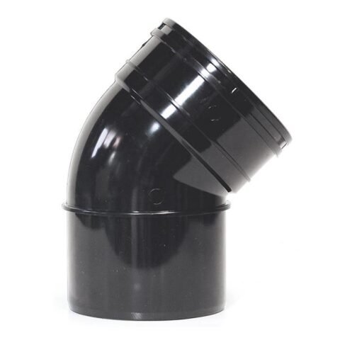 Aquaflow 135° Single Socket Bend - 110mm - Black