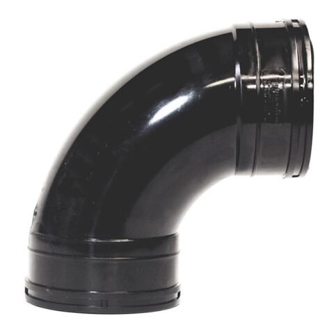Aquaflow 92.5° Double Socket Long Bend - 110mm - Black