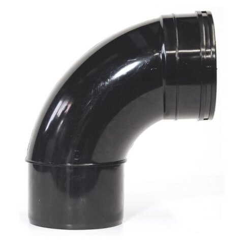 Aquaflow 92.5° Single Socket Long Bend - 110mm - Black