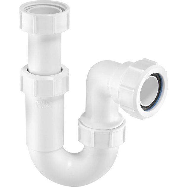 McAlpine Adjustable Inlet Tubular 'P' Trap - 2″ - White