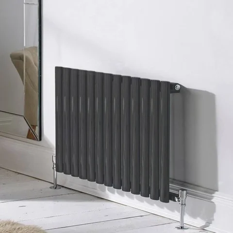 Kartell K-Rad Aspen Horizontal Single Radiator - 600 x 540mm - Grey