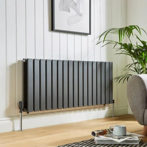 Kartell K-Rad Boston Horizontal Single Radiator - 600 x 630mm - Grey