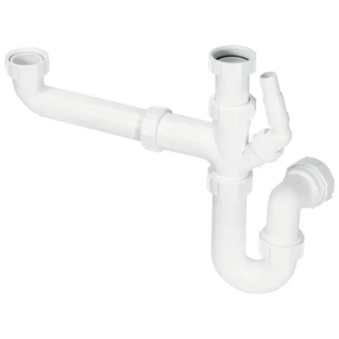 McAlpine Standard Bowl And A Half Plumbing Kit With Multifit Outlet - 1½" - White