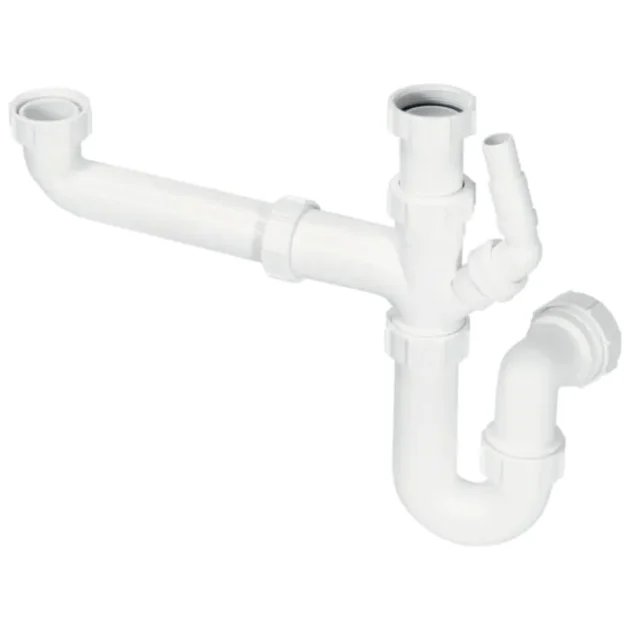 McAlpine Standard Bowl And A Half Plumbing Kit With Multifit Outlet - 1½" - White