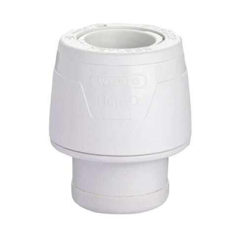 Hep2O Push Fit Demountable Stop End - 22mm - White