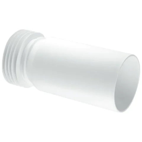 McAlpine Straight Extension Piece For Rigid WC Connector Outlet - 4" - White