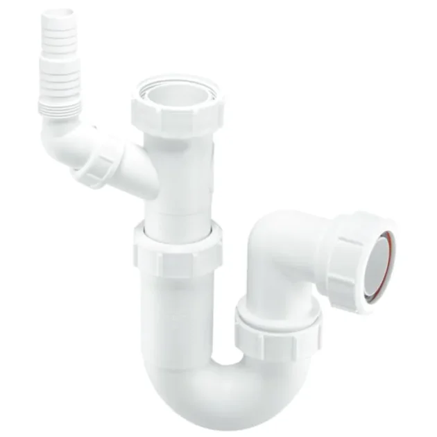McAlpine Adjustable Sink Trap With 135° Swivel Nozzle & Multifit Outlet - 1½"- White