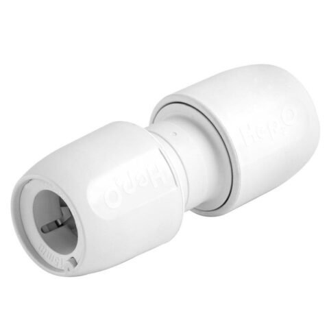 Hep2O Push Fit Coupler - 22mm - White