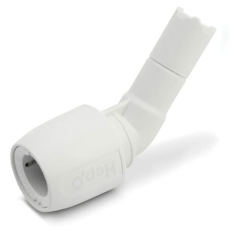 Hep2O Push-Fit Keyless 135° Equal Stem Elbow – 15mm – White