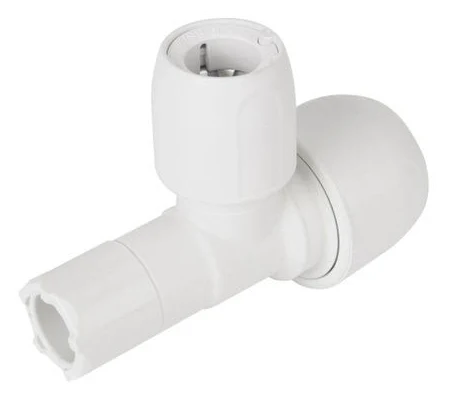 Hep2O Push-Fit Branch Reduced Tee Spigot - 22mm x 22mm x15mm - White