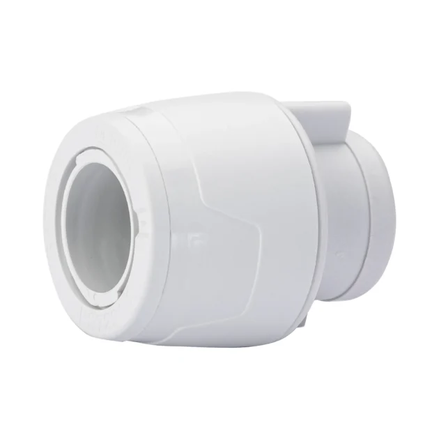 Hep2O Keyless Push Fit Demountable Stop End - 15mm - White